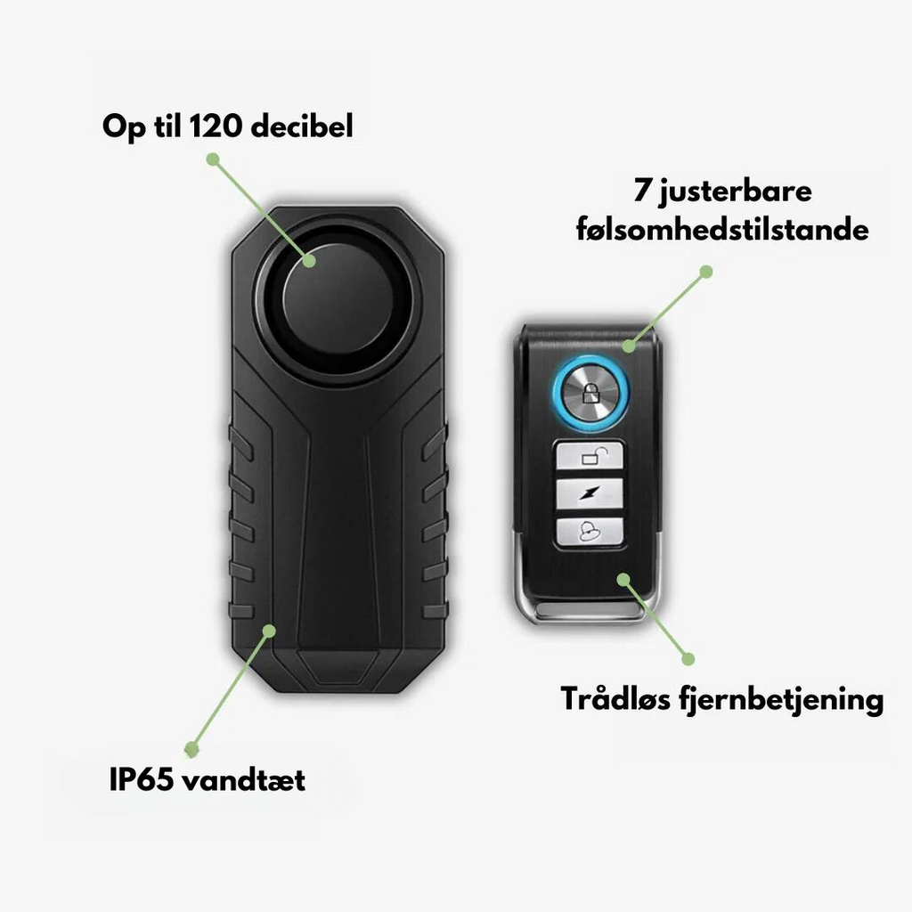 Cykelalarm – elektronisk alarm med fjernbetjening