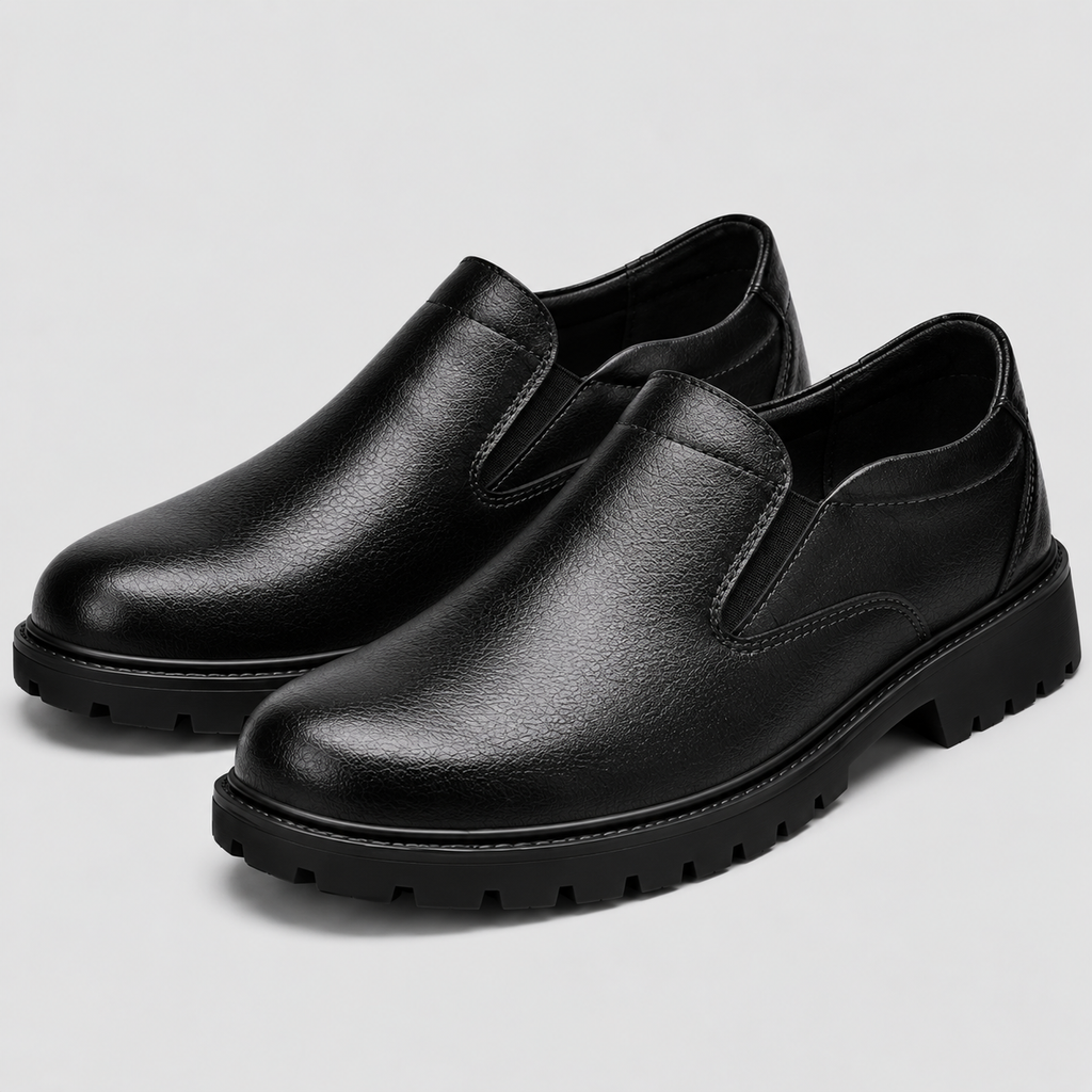Slip-On Sko til Herrer - Elastisk Sideindsats med Kraftig Sål