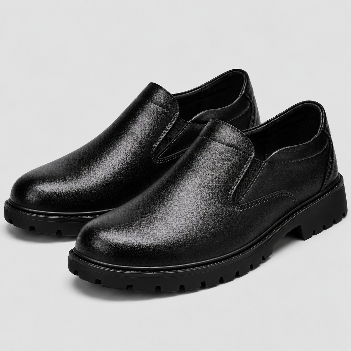 Slip-On Sko til Herrer - Elastisk Sideindsats med Kraftig Sål
