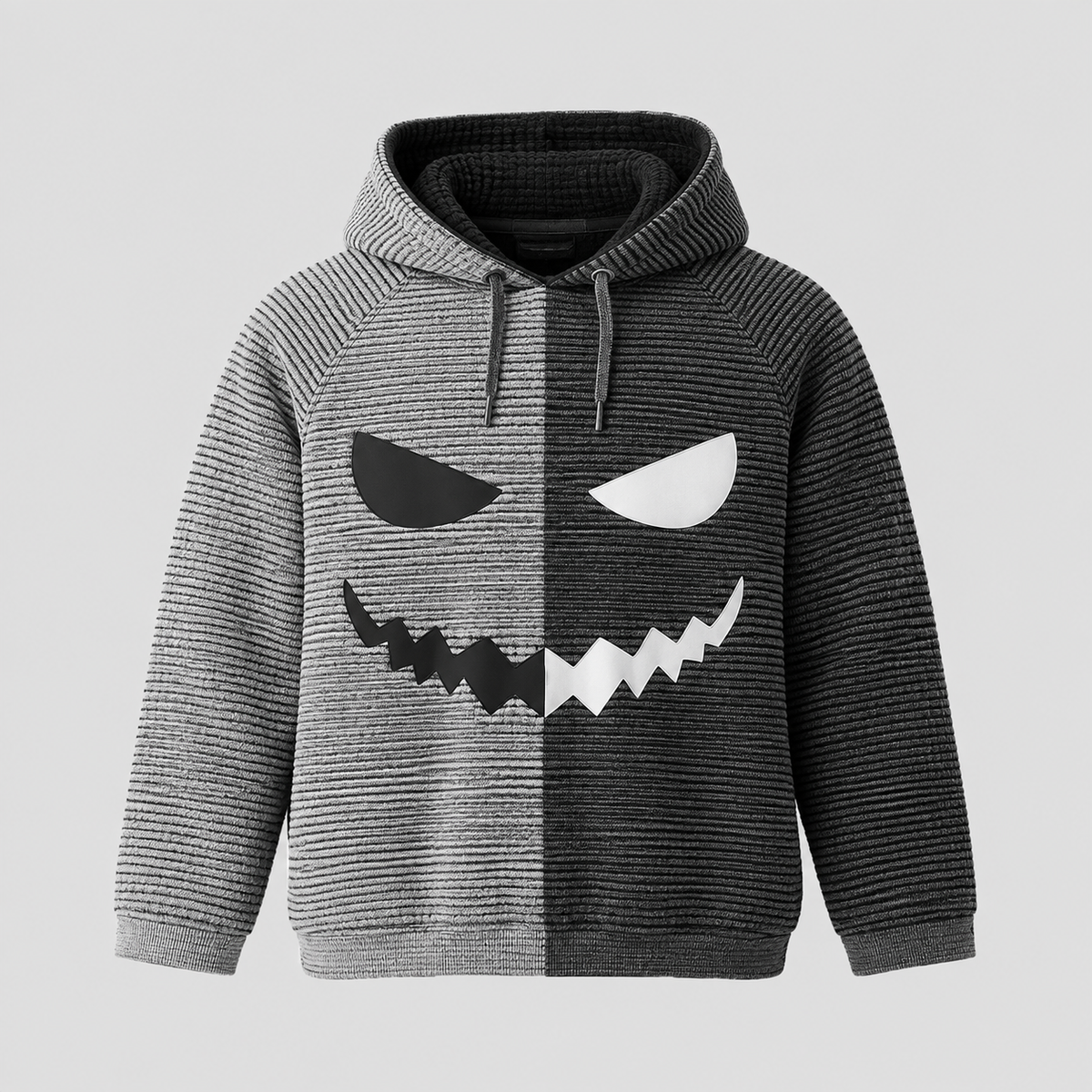Halloween Græskar-Hoodie til Herrer - Print med Uhyggeligt Ansigt