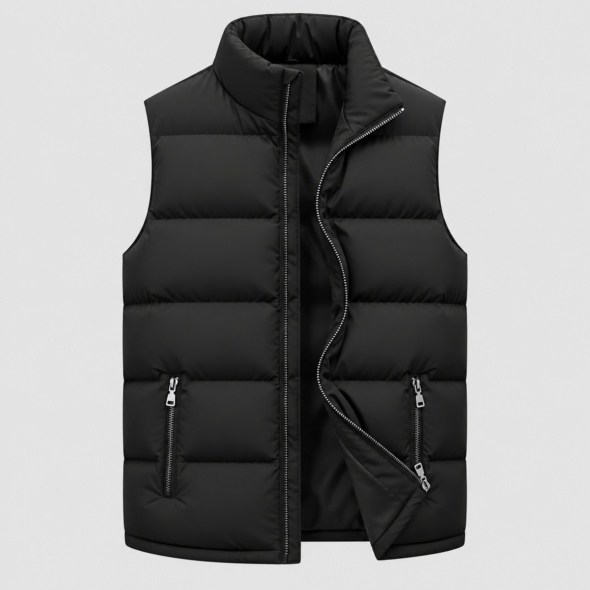 Herre Hætte Puffer Vest – Ærmeløs Quiltet Bodywarmer
