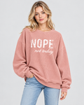 Sweatshirt med Slogan til Damer - Ribbet Stof, Faldende Skuldre