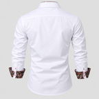 Kontrastdetalje Skjorte - Slim Fit Paisley Detalje