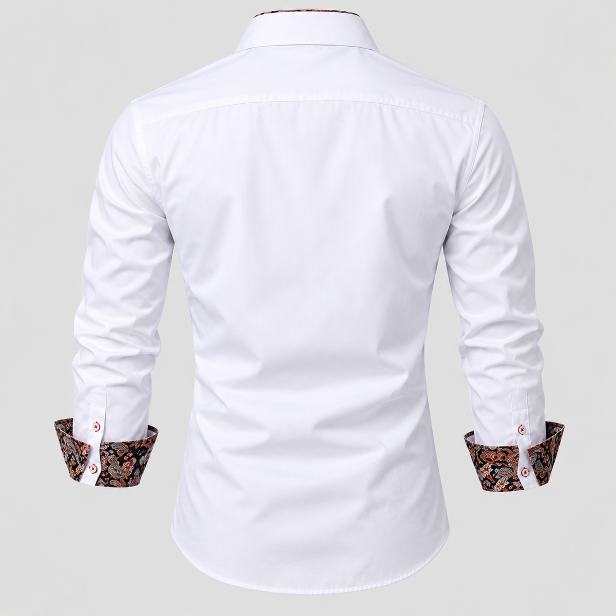 Kontrastdetalje Skjorte - Slim Fit Paisley Detalje