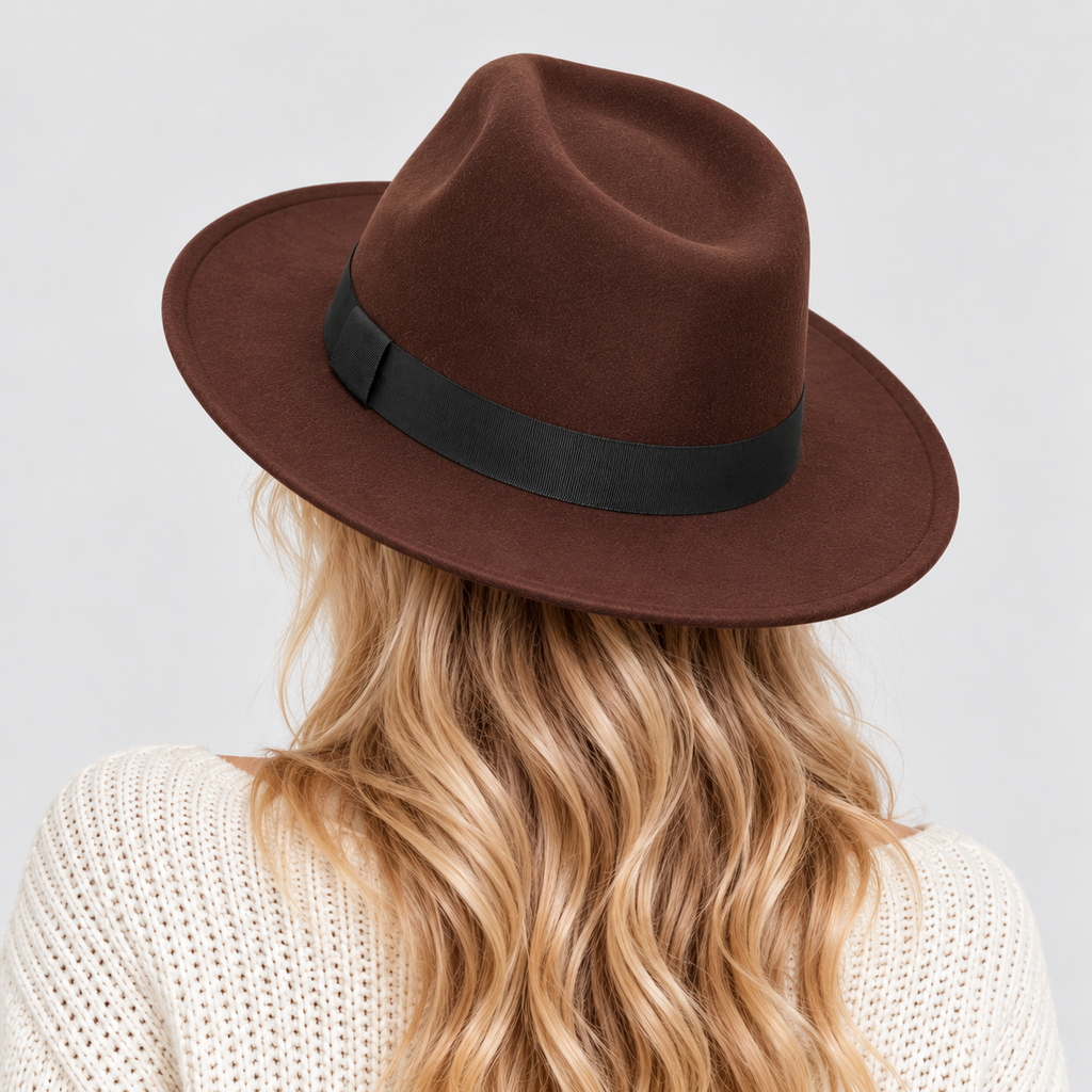 Uldfedora til Damer - Bredskygget Vintagehat