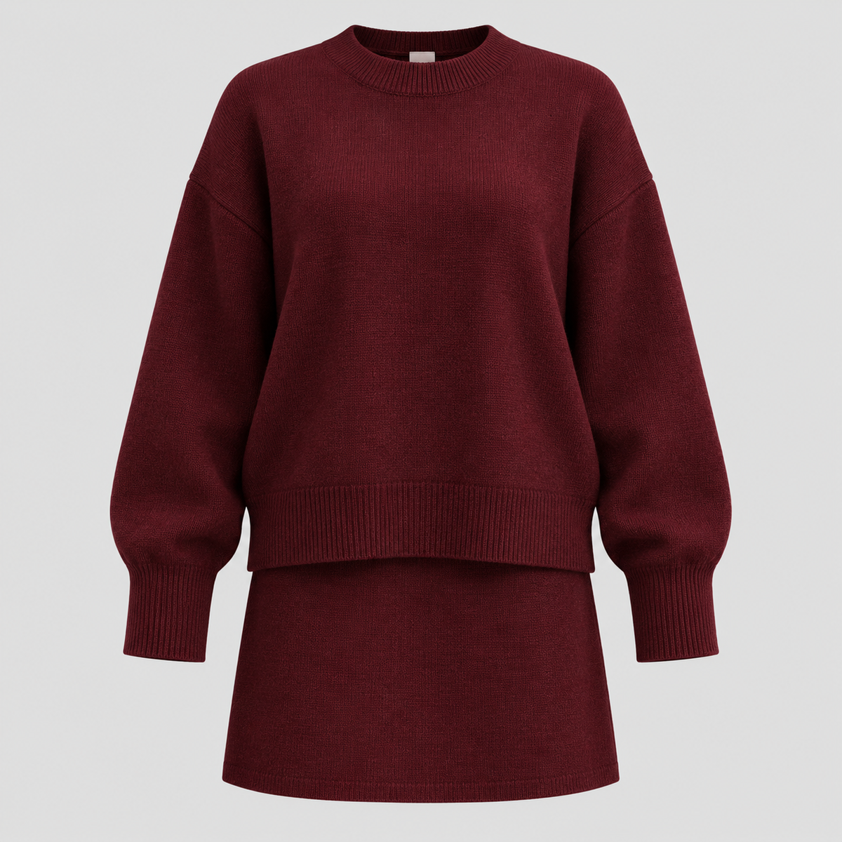 Dame Todelt Sweatersæt – Oversized Top med Shorts
