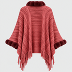 Frynsekantet Cardigan til Damer - Sjalskrave, Åben Front