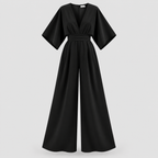 Chiffon Wrap Jumpsuit til Damer – Vide Ben, Flere Farver