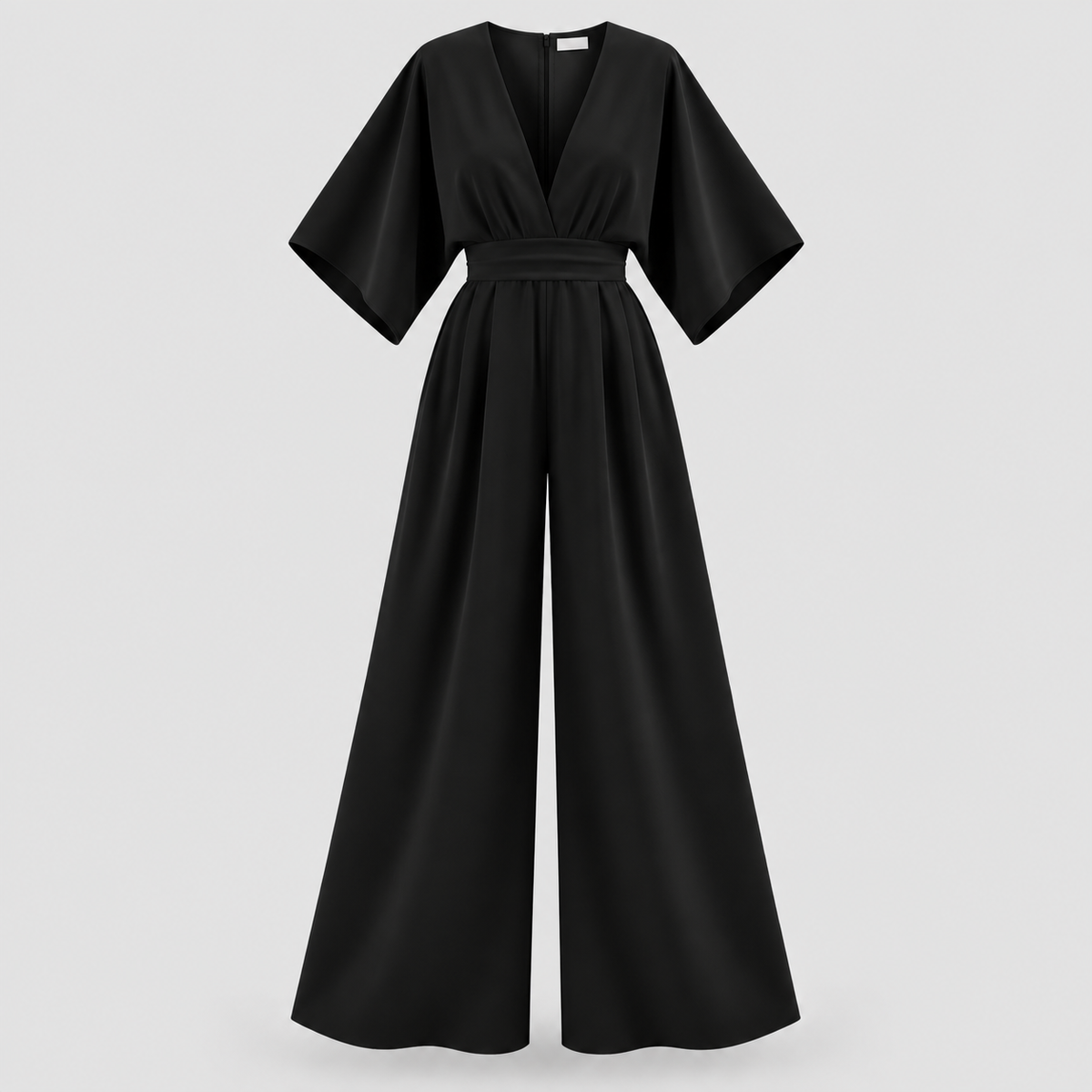 Chiffon Wrap Jumpsuit til Damer – Vide Ben, Flere Farver
