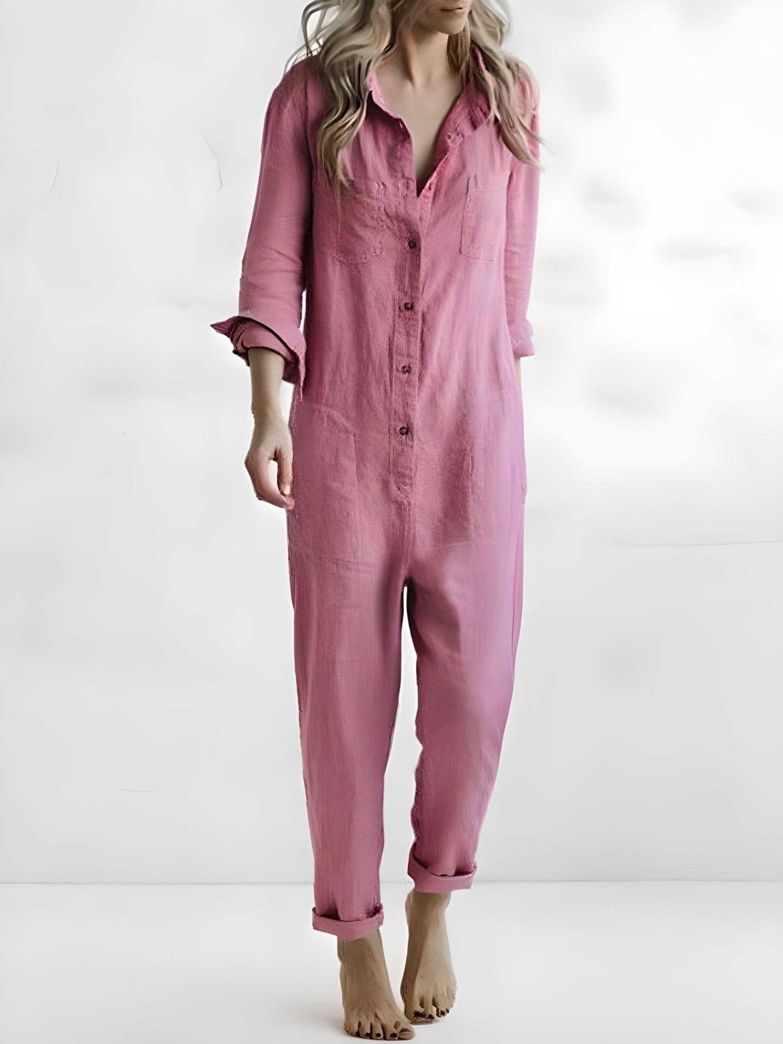 Polo jumpsuit med lommer dame