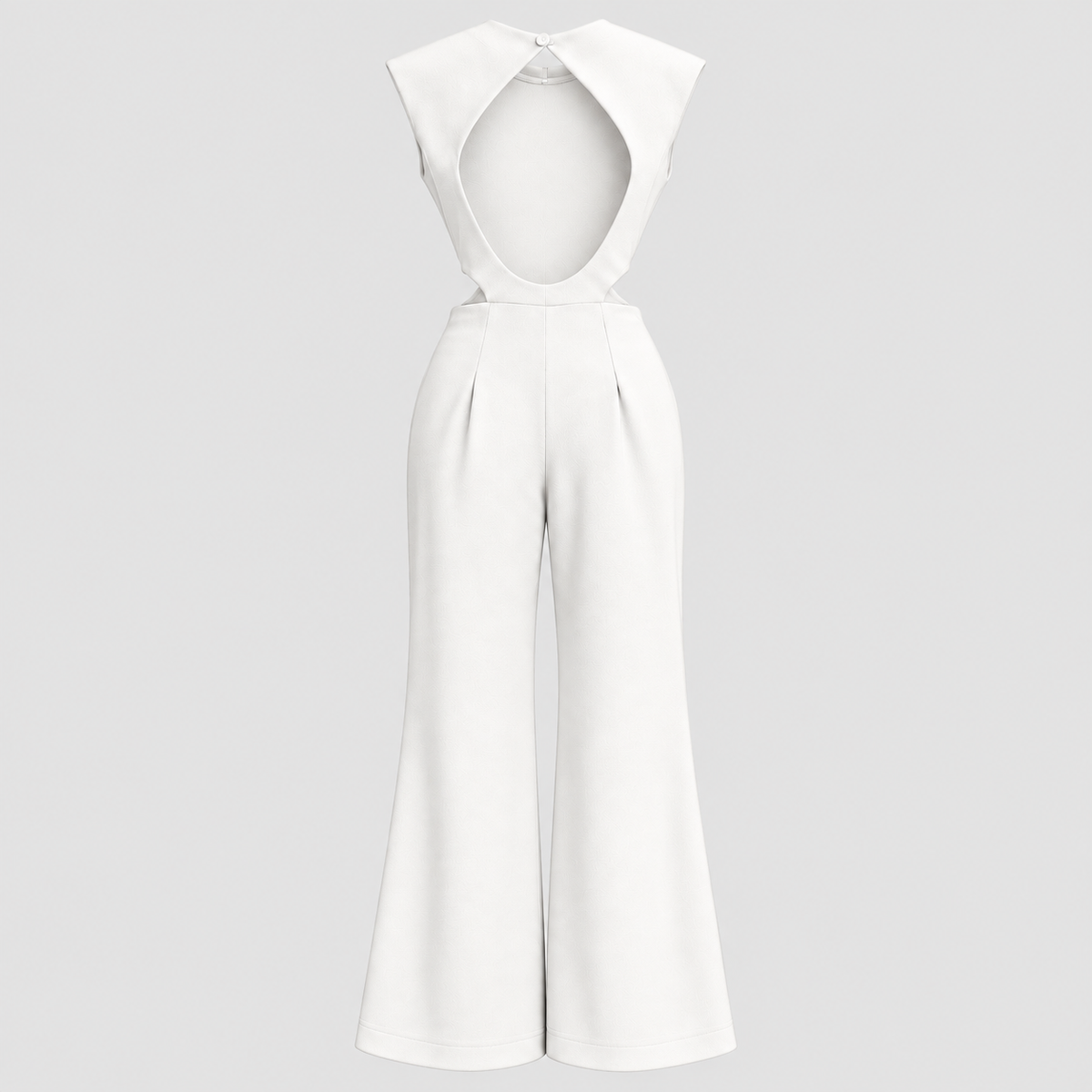 Formstøbt Jumpsuit til Damer - Ærmeløs med Drapering ved Taljen