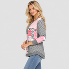 Patchwork Sweater til Damer - Colorblock-Paneler, Slim Fit