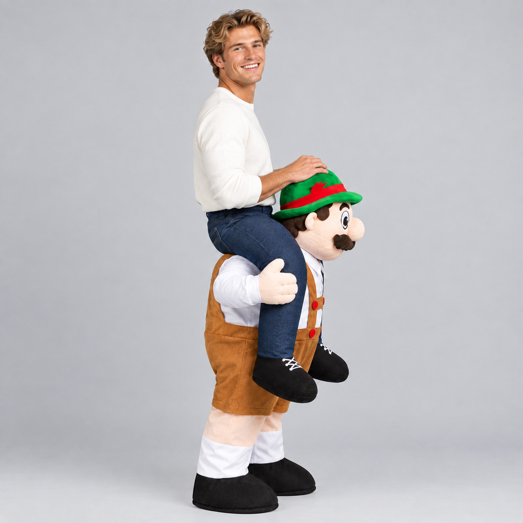 Bayersk Piggyback-Kostume - Ride-On Illusion til Oktoberfest