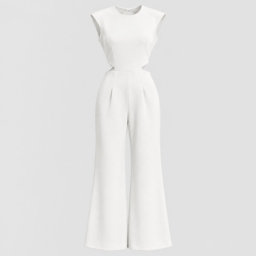 Formstøbt Jumpsuit til Damer - Ærmeløs med Drapering ved Taljen