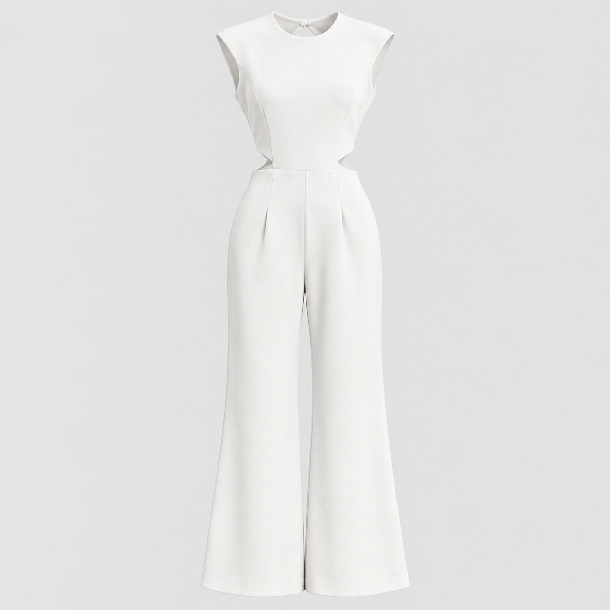 Formstøbt Jumpsuit til Damer - Ærmeløs med Drapering ved Taljen