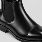 Herre Læder Chelsea Boots – Rød Sål Slip-On Støvler