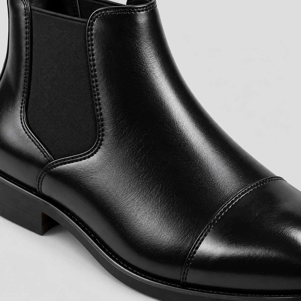 Herre Læder Chelsea Boots – Rød Sål Slip-On Støvler