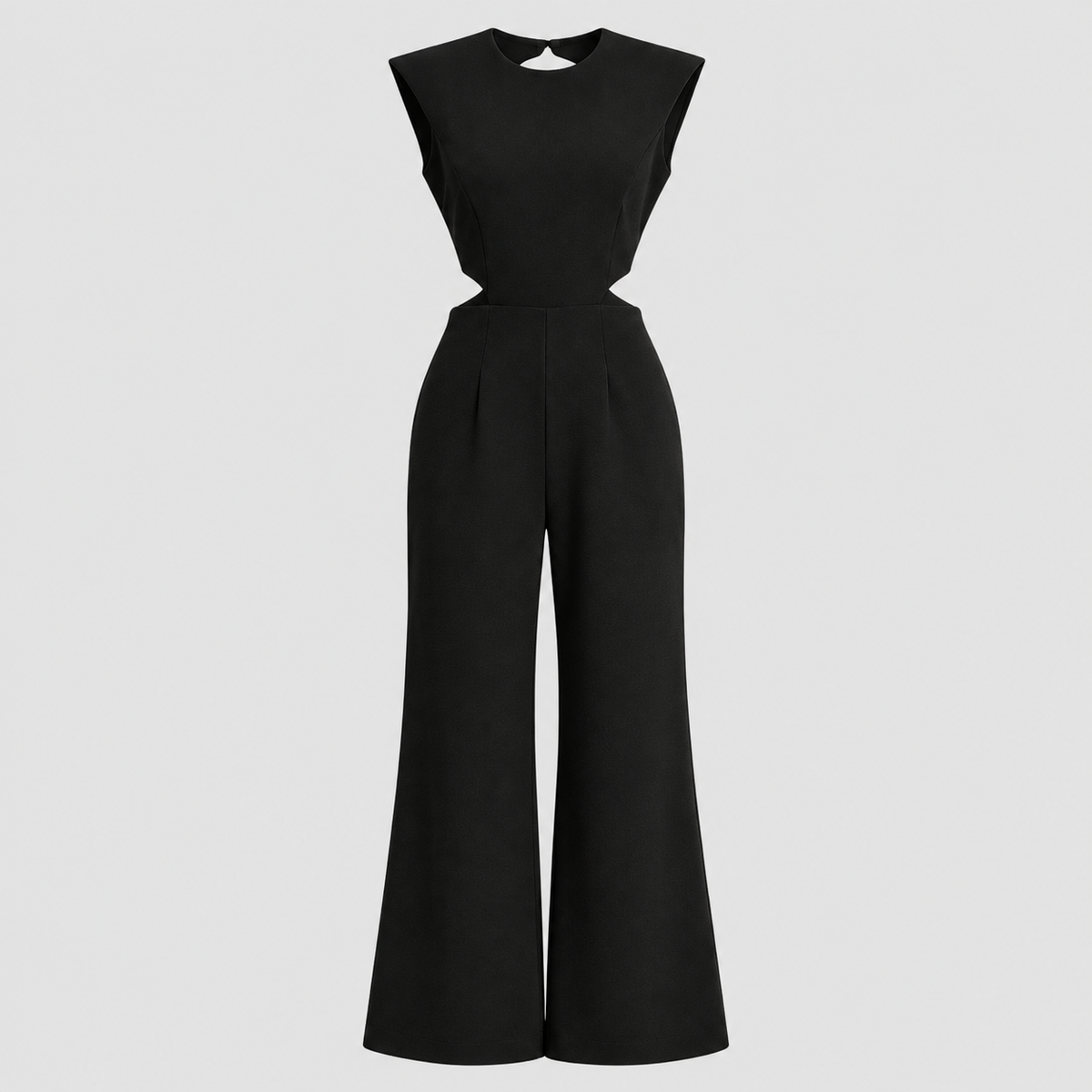 Formstøbt Jumpsuit til Damer - Ærmeløs med Drapering ved Taljen