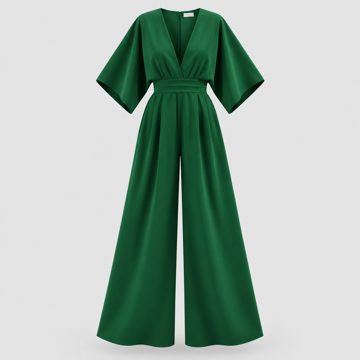 Chiffon Wrap Jumpsuit til Damer – Vide Ben, Flere Farver