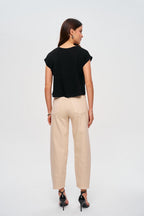 Højtaljede Jeans med Lige Cropped Ben