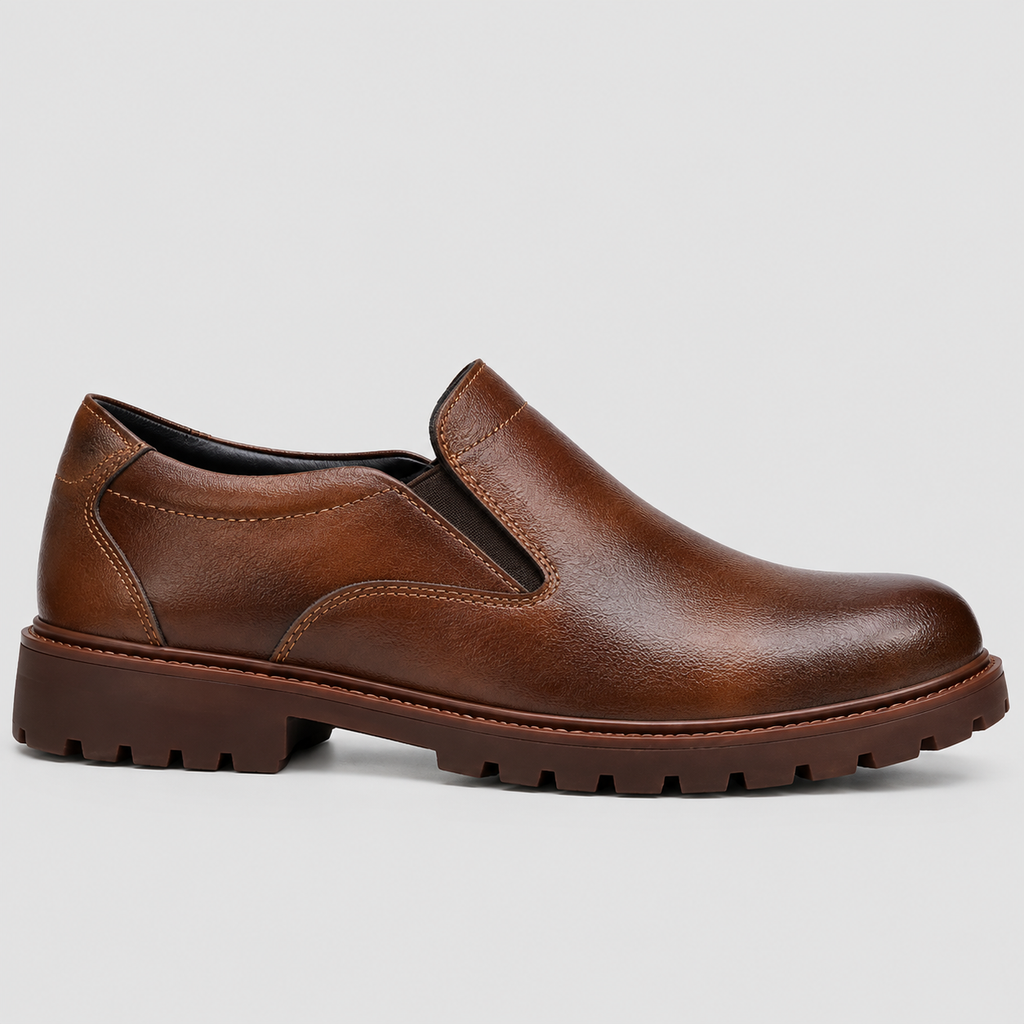 Slip-On Sko til Herrer - Elastisk Sideindsats med Kraftig Sål