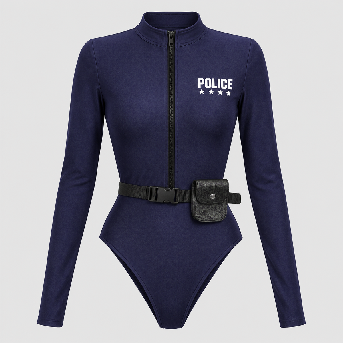 Politikostume-Bodysuit til Damer - Langærmet med Bæltelomme