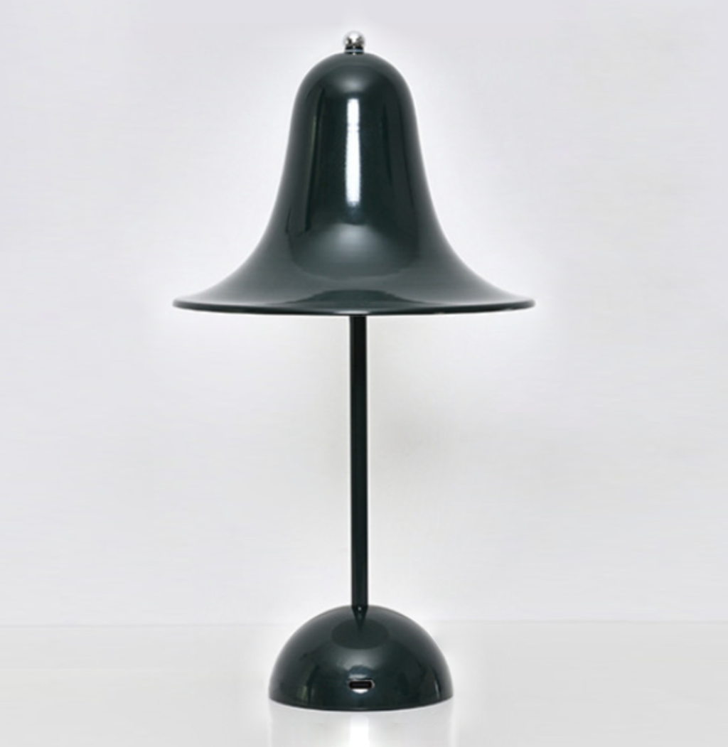 Batteridrevet bordlampe med klassisk top