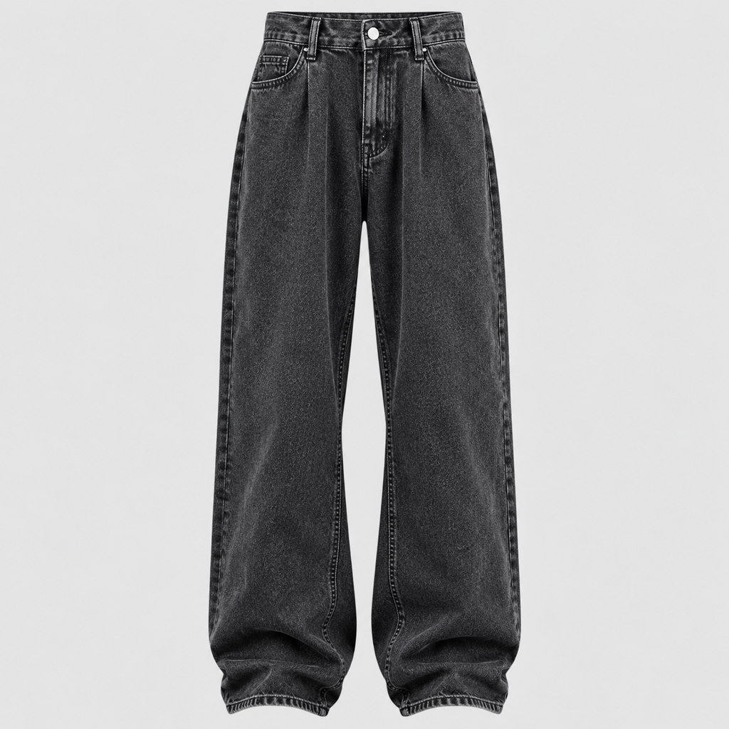 Jeans med Vide Ben til Damer - Høj Talje, Afslappet Pasform