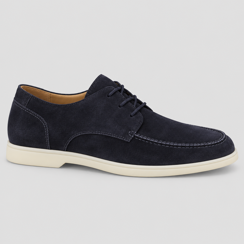 Herre Ruskindsloafers – Slip-On Moc Toe Flad Sål