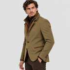 Herre Slim Fit Jakke – Reverskrave med Kontrastforing