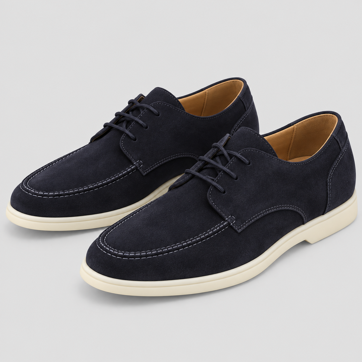 Herre Ruskindsloafers – Slip-On Moc Toe Flad Sål