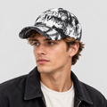 Snapback Kasket med Graffitiprint - Justerbar Kasket i Bomuld