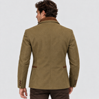 Herre Slim Fit Jakke – Reverskrave med Kontrastforing