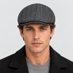 Herringbone Flat Cap – Tweed Sixpence til Herrer