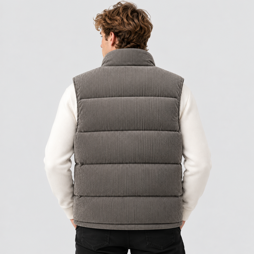 Fløjlsvest til Herrer - Quiltet, Ærmeløs