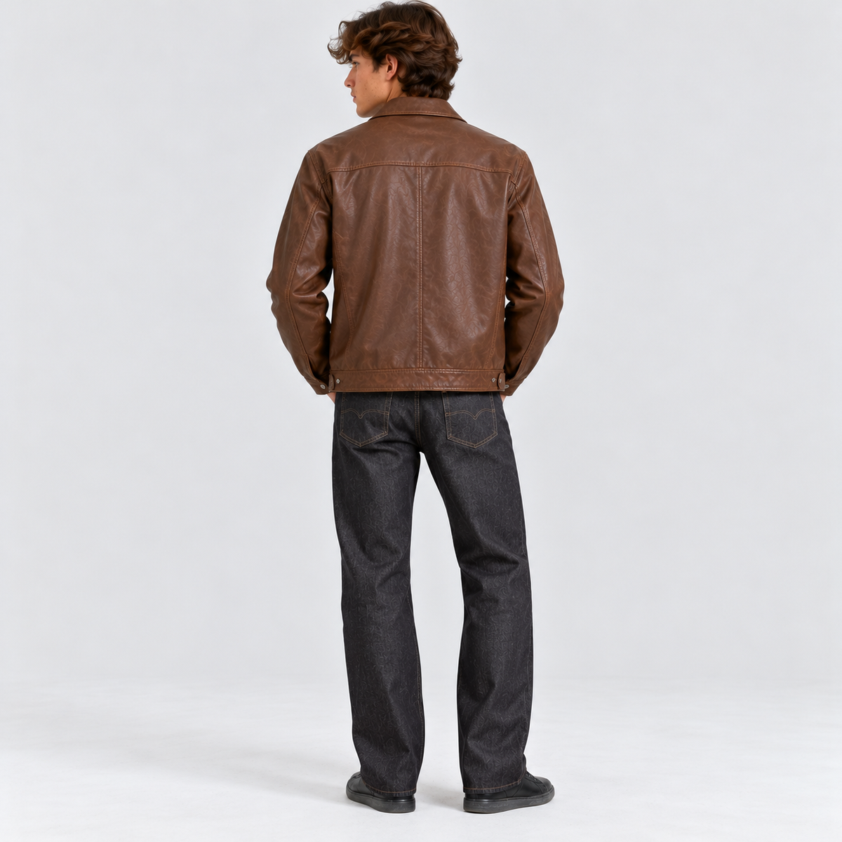 Straight Leg Jeans til Herrer - Mørk Indigo Denim, Fem Lommer