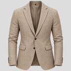 Herre Slim Fit Bomulds-Linned Blazer – Notch Revers Jakke