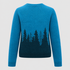 Ombre Skovprintet Sweater til Damer - Uldblandet Strik