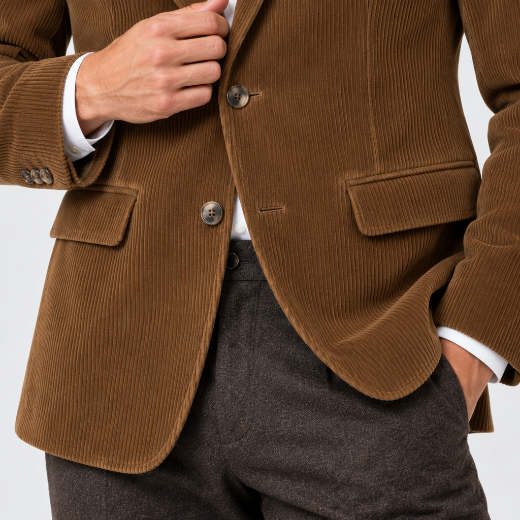 Ridgeway Cordblazer til Herrer – Albuepatches, Frontlommer