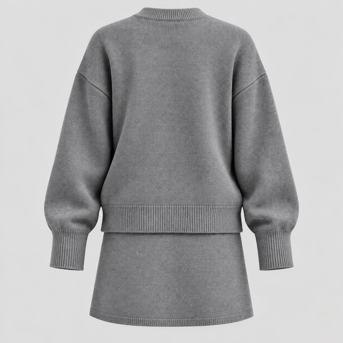 Dame Todelt Sweatersæt – Oversized Top med Shorts