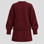 Dame Todelt Sweatersæt – Oversized Top med Shorts