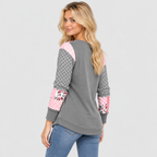 Patchwork Sweater til Damer - Colorblock-Paneler, Slim Fit