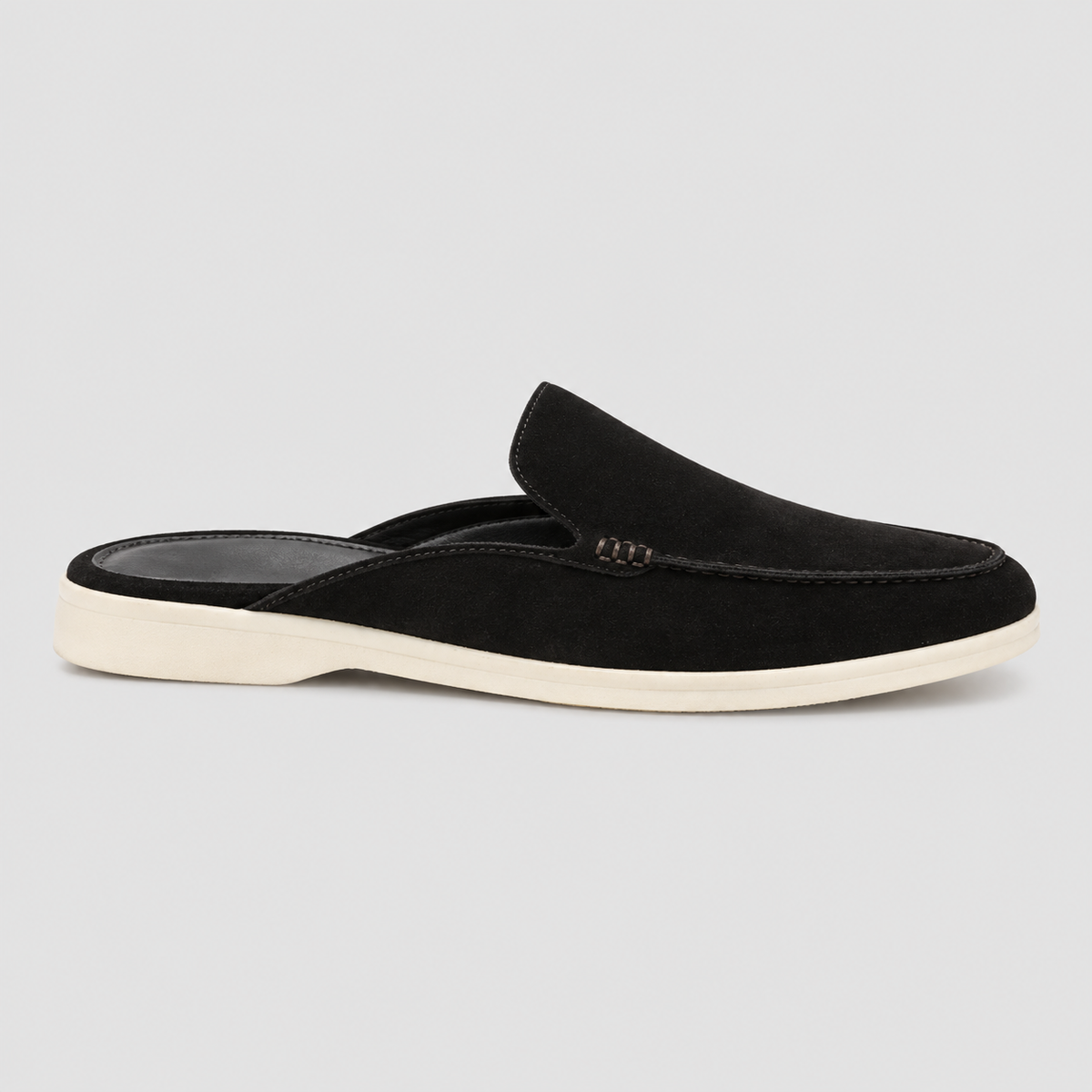 Ruskindslook Loafers til Herrer - Bagløse Slip-On Mules