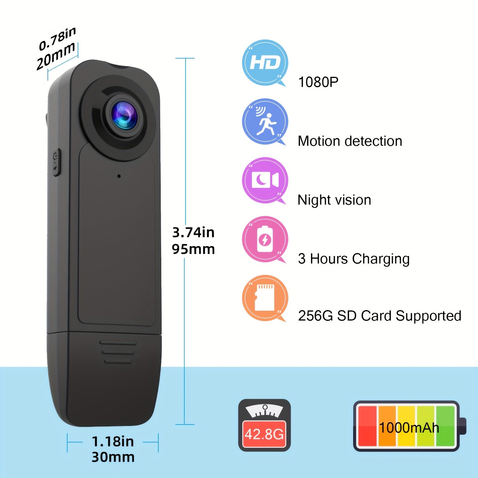 Kompakt kamera Full HD 1080p optagelse