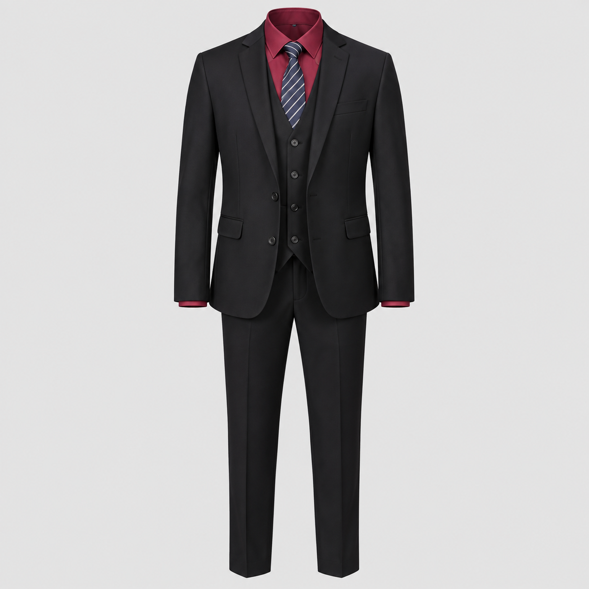 Herre Slim Fit Todelt Jakkesæt – Notch Revers Blazer