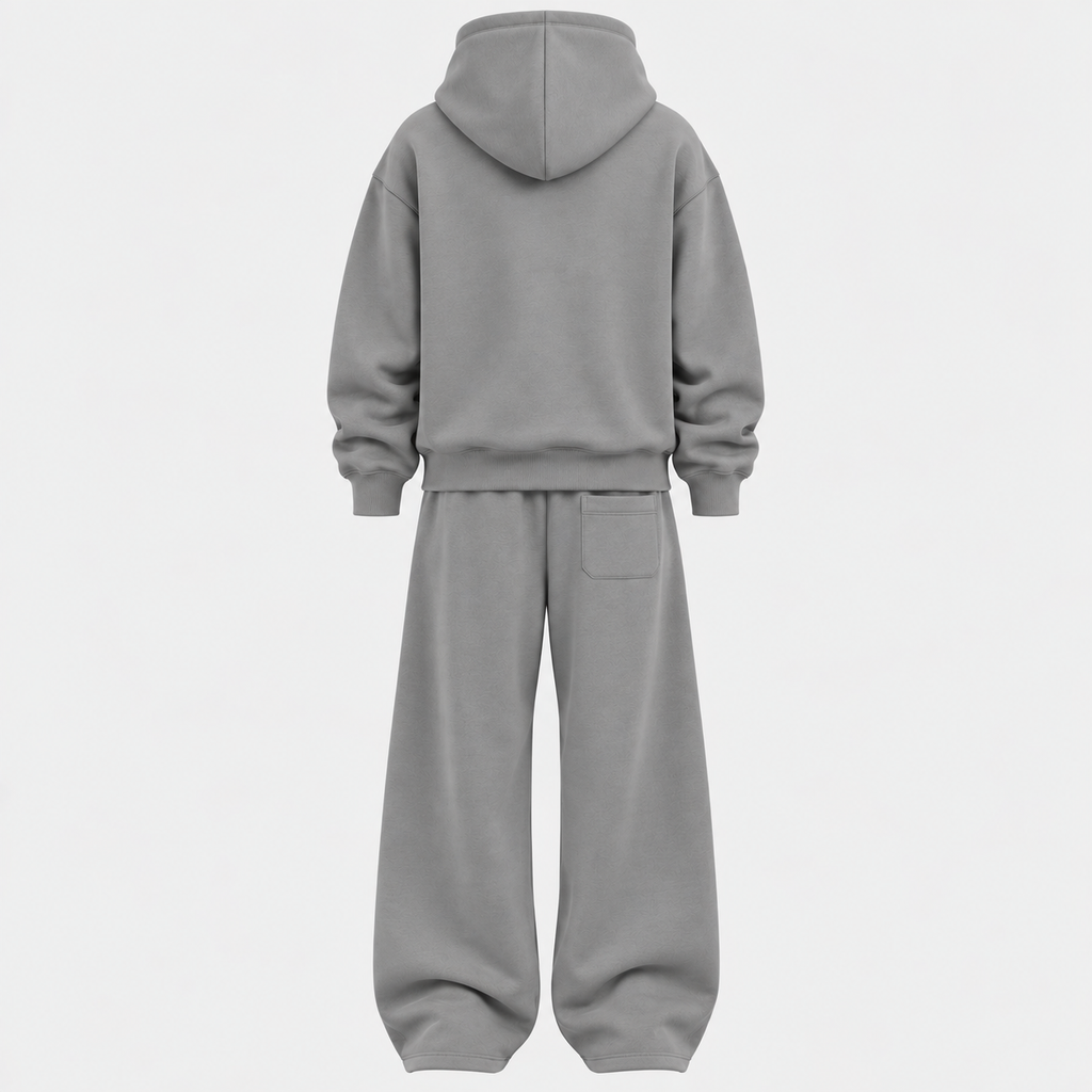 Herre Colorblock Hoodie Sæt – Straight Cut Træningsdragt