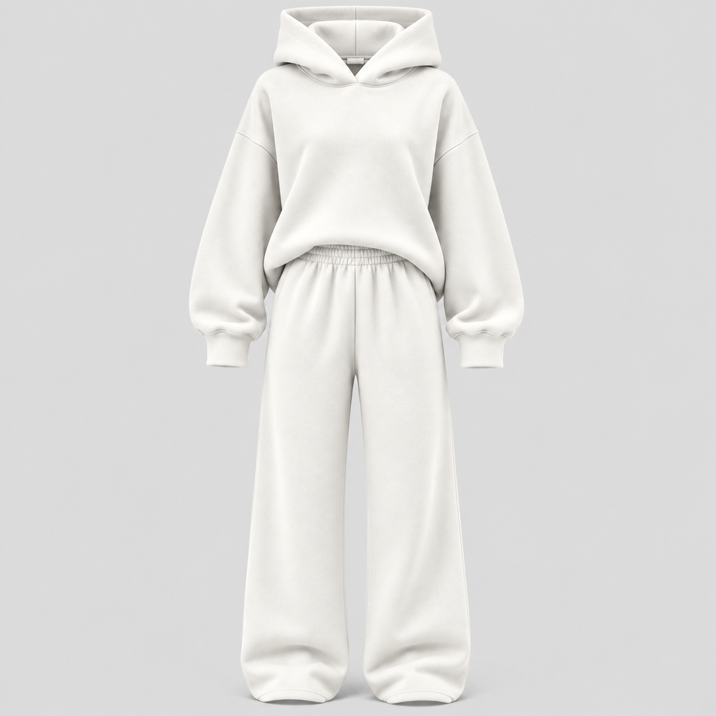 Dame Cropped Hættesæt – Matchende Loungewear Todelt