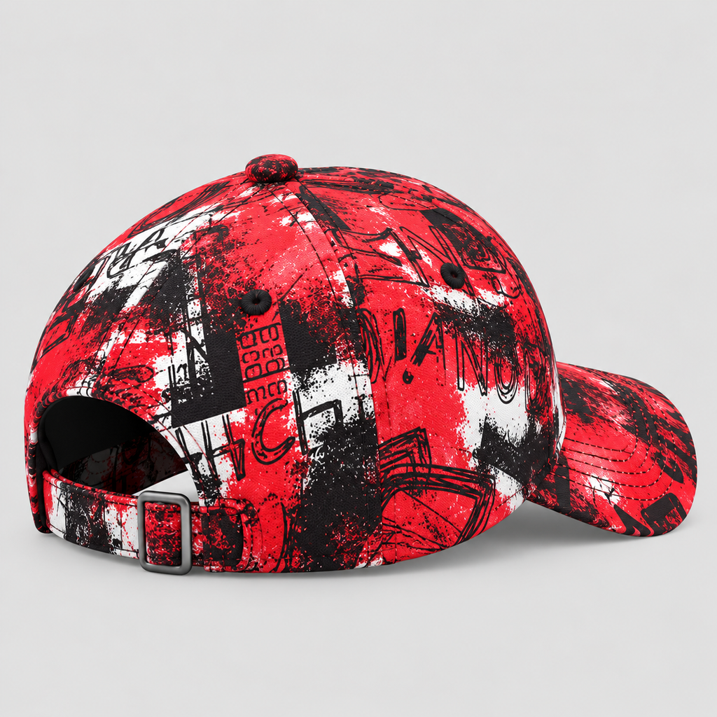 Snapback Kasket med Graffitiprint - Justerbar Kasket i Bomuld