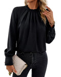 Elegant bluse med flæser