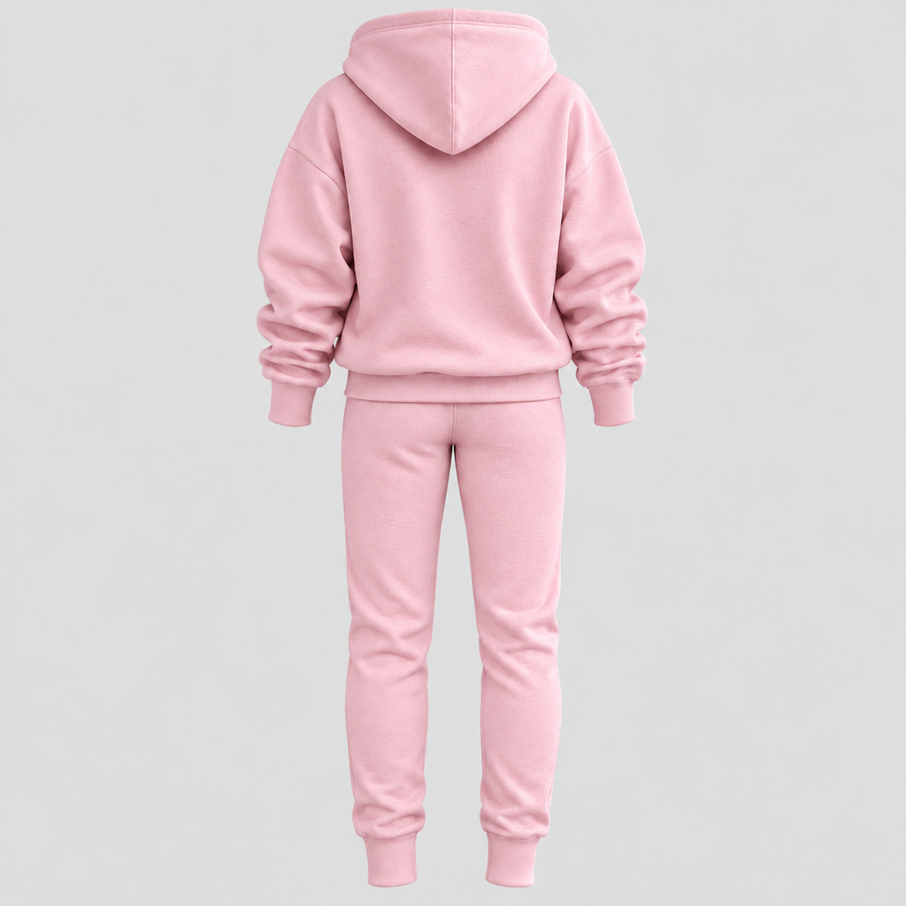 Dame Matchende Hoodie Sæt – Bomuldsblanding Todelt Loungewear